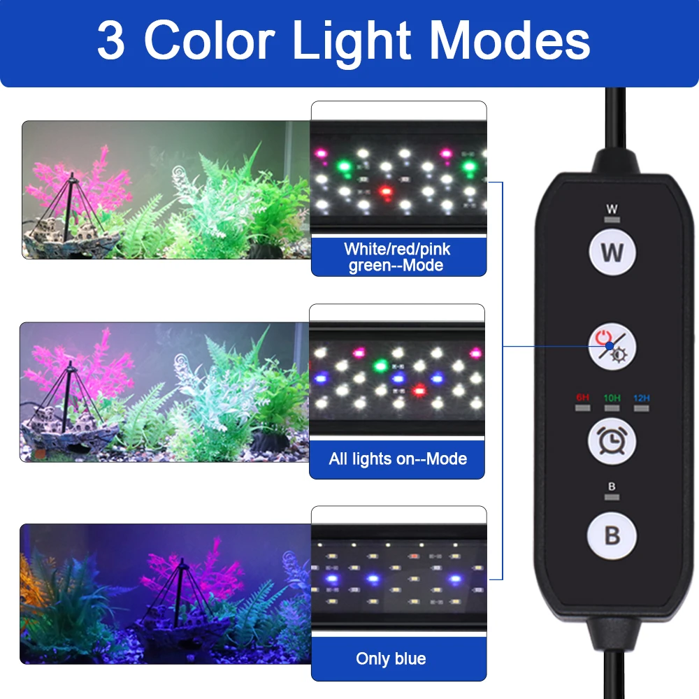 Luminária LED para aquário, co - Aquarium Plant Light avaliação e preço